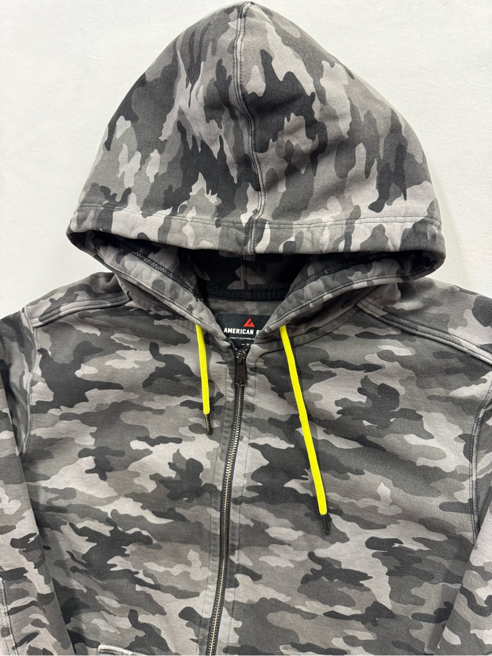 American Giant Camo Full Zip Hoodie Heavyweight Made In USA Sweatshirt Mens XL